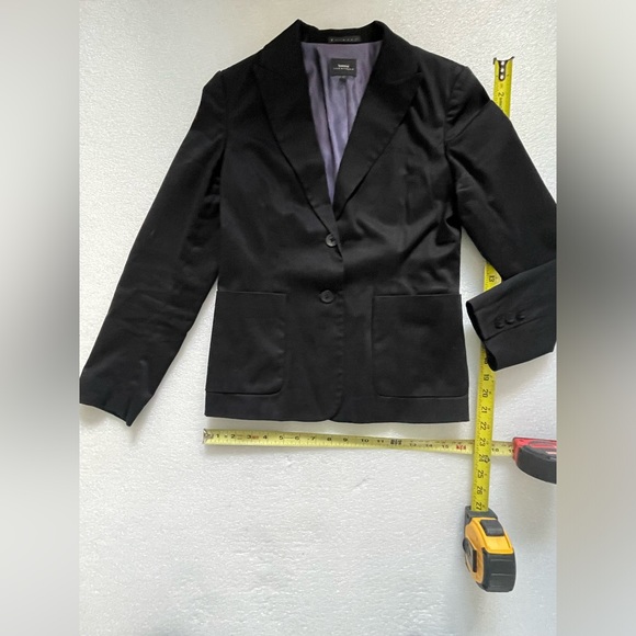 bossini Jackets & Blazers - Bossini Women’s Black Cotton Suit Jacket Blazer Coat Pants Women's Sz XS/S/7